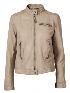 Skindjakke til kvinder beige