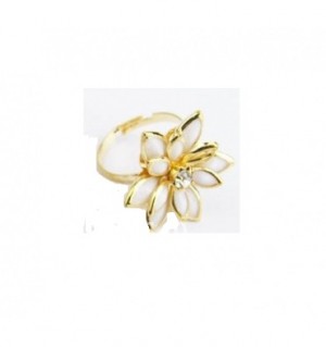 Lotus blomster ring guld