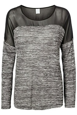 Vero Moda langærmet t-shirt grå