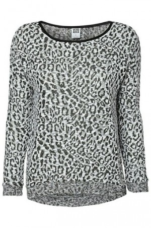 strik bluser til kvinder leopard