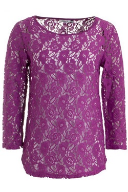 vero moda langærmet t-shirt lilla