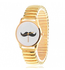 billige ure til kvinder guld mustache