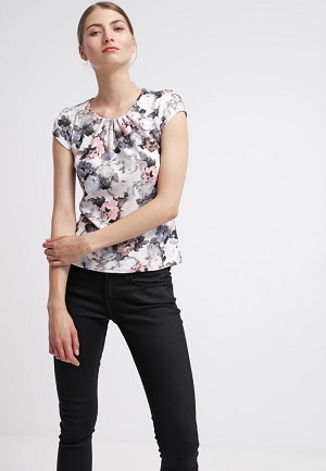Fed sommer t-shirt til kvinder blomster