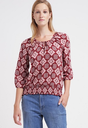 Rød Anna Field bluse