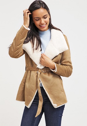 Camel farvet vinterjakke
