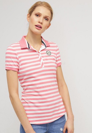 Feminin og elegant poloshirt