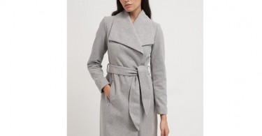 Grå uldfrakke fra Vero Moda forside