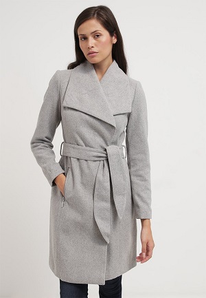 Grå uldfrakke fra Vero Moda